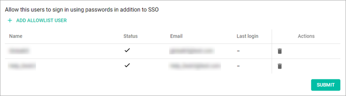 Remove User from Allowlist